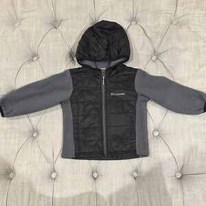 Columbia Black and Gray Kids' Hooded Jacket